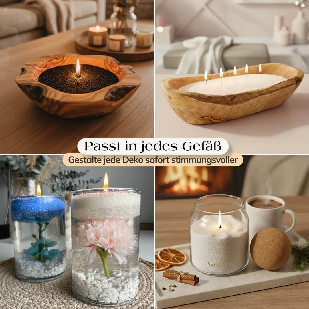 Holzdocht 3er Set – Sand & Fire