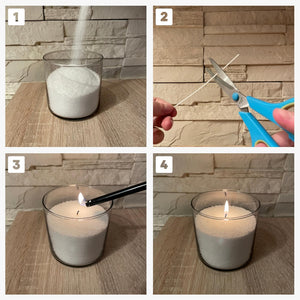 Kerzensand ohne Duft - Weiß 450g